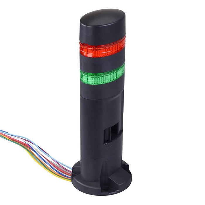 IDEC LD6A-2DZQB-RG Red/Green Stack Light LED Tower with Sounder & Flasher Direct Mount 24VAC/DC