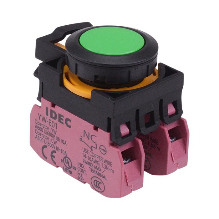 CW1B-A1E02G Green Maintained Push Button Switch 2NC IP65 IDEC