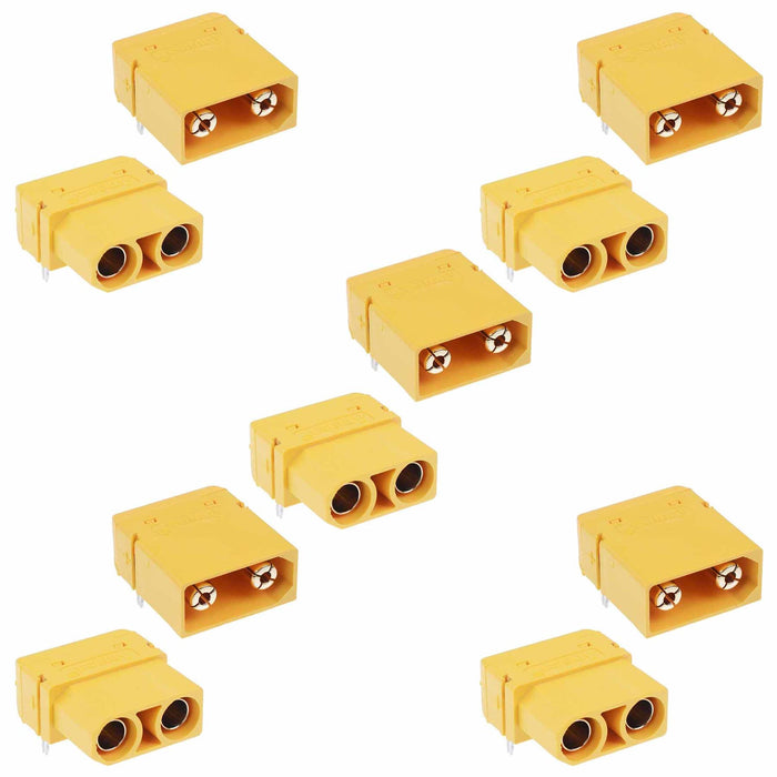 5 Pairs Male + Female XT90PW Gold Plated Connector 30A Amass