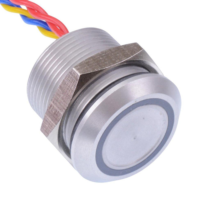 PBARAAF0000A0S APEM Red illuminated 5VDC Momentary NO 19mm Piezo Switch Prewired IP68