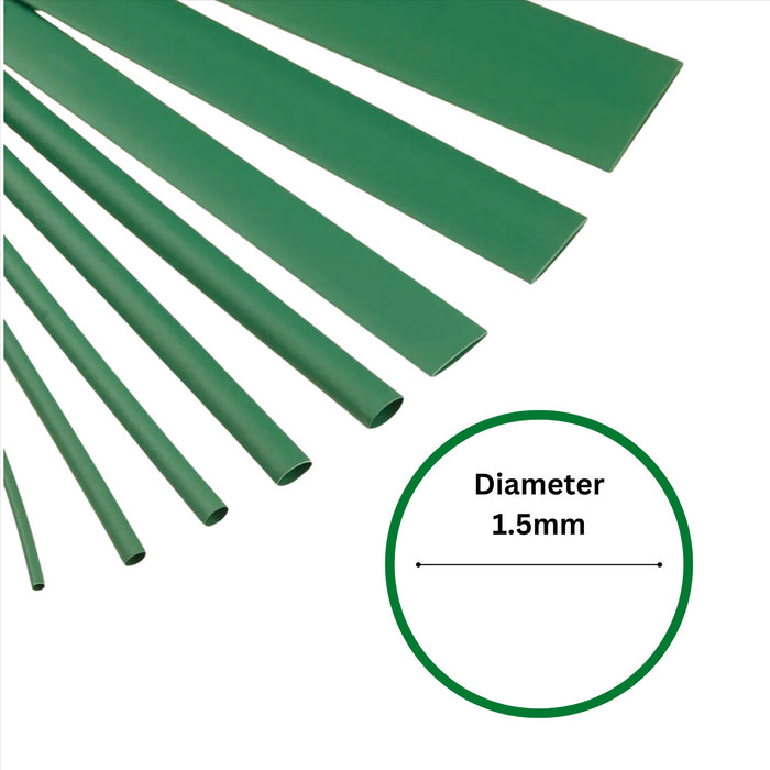 1.5mm x 1.2m Green Heat Shrink Sleeve