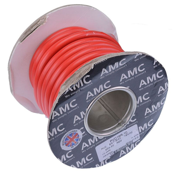 Red 16mm² Flexible Battery Cable 110A 10M
