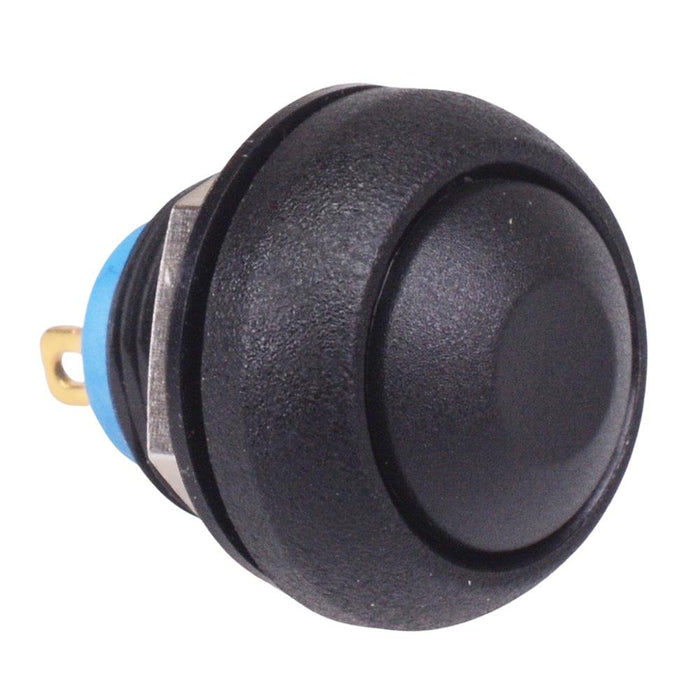 ISR3SAD200 APEM Black Momentary 12mm Push Button SPST IP67