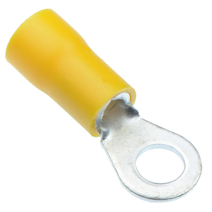 Yellow 5.3mm Insulated Crimp Ring Terminal (Pack of 100)