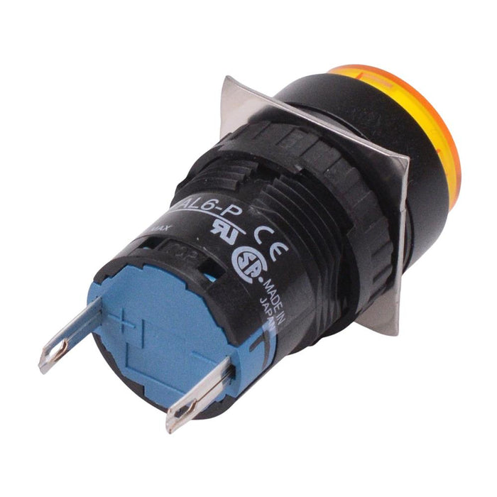 AL6M-P3PY Yellow 16mm 12V Round Pilot Light IP65 IDEC