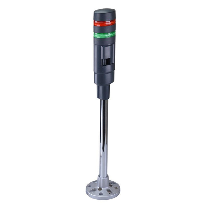 IDEC LD6A-2PZQB-RG Red/Green Stack Light LED Tower with Sounder & Flasher Pole Mount 24VAC/DC