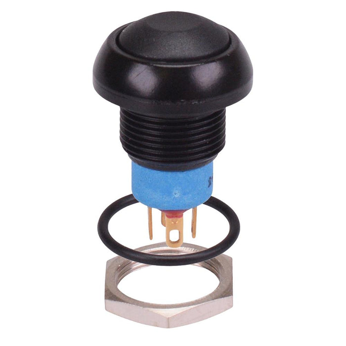 IPR5SAD2 Black Momentary 12mm Push Button Switch SPDT IP67 APEM