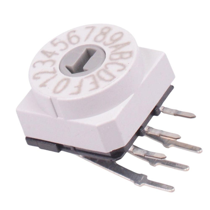PT65103L254 Hexadecimal Rotary Coded Switch Right Angle APEM