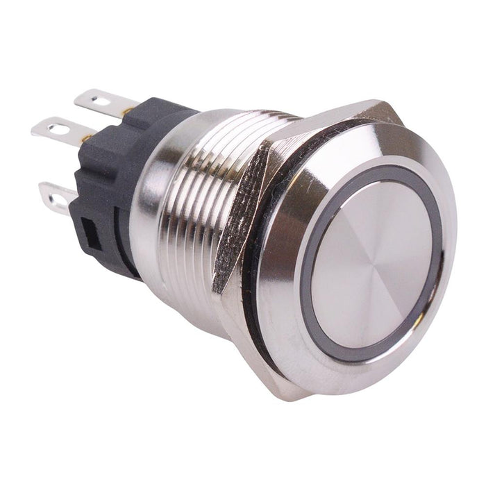 RGB Momentary 19mm Vandal Resistant Push Button Switch 12V SPDT