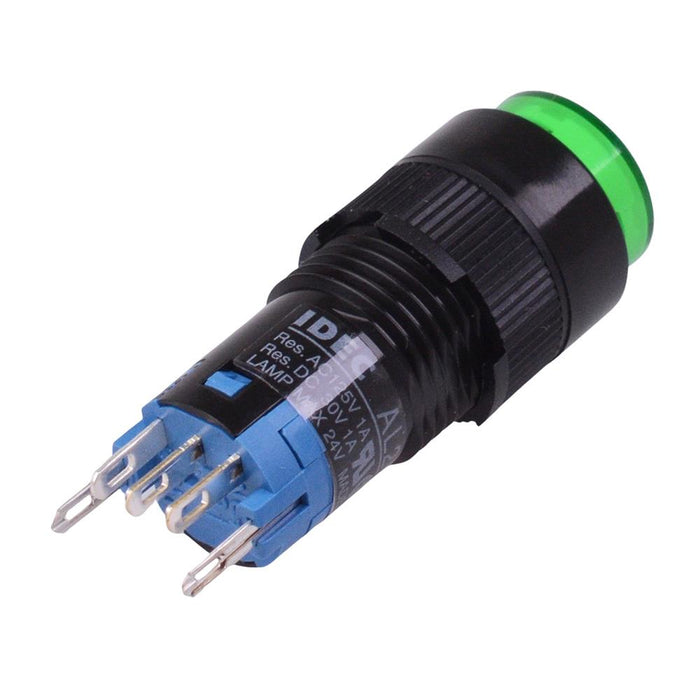 AL2M-M11PG Green 12mm Momentary Round illuminated Push Button Switch IP65 SPDT