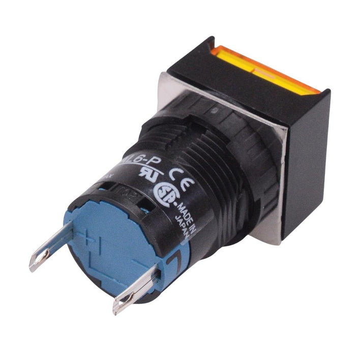 AL6Q-P1PY Yellow 16mm 5VDC Square Pilot Light IP65 IDEC