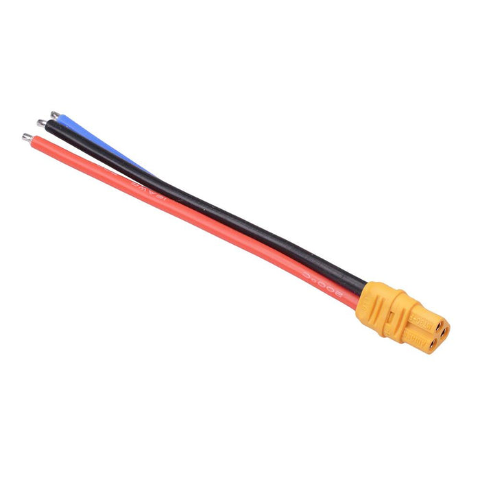 Prewired Female MT30 3 Pin Connector Gold Plated 15A 10cm AMASS