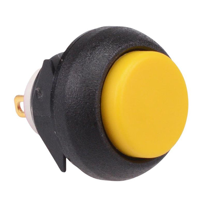 IBP3SAD500 APEM Yellow Momentary Snap-In 12mm Push Button Switch SPST IP67