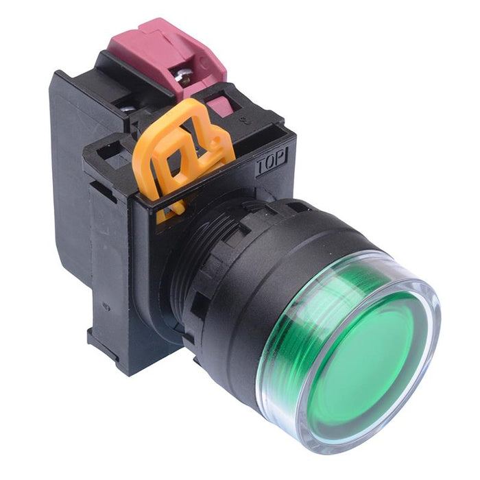IDEC Green 12V illuminated 22mm Momentary Shrouded Push Button Switch NC IP65 YW1L-MF2E01Q3G