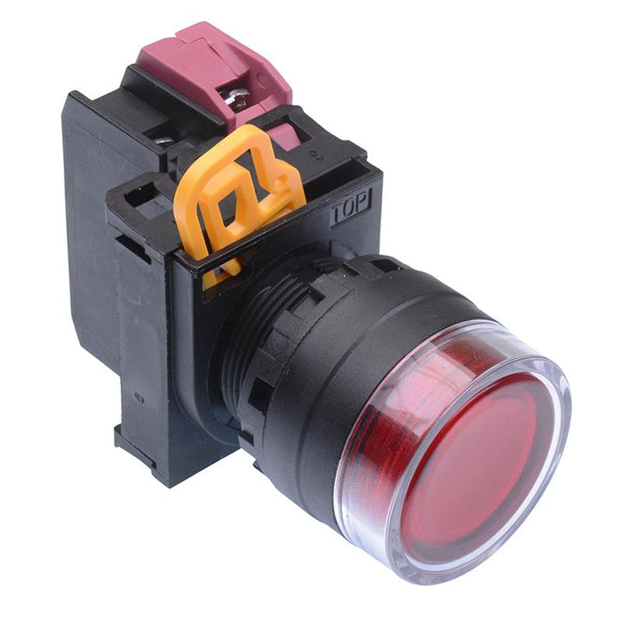 IDEC Red 24V illuminated 22mm Momentary Shrouded Push Button Switch NC IP65 YW1L-MF2E01Q4R