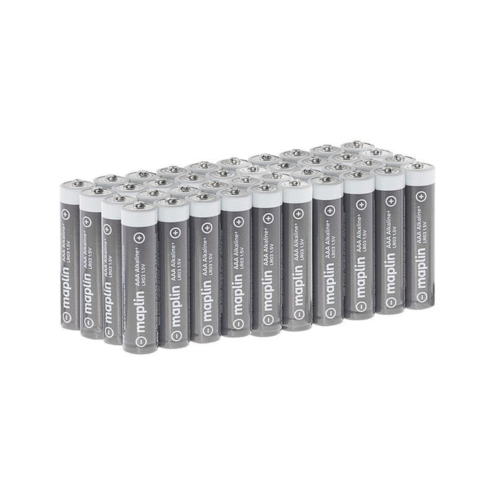 Maplin High Performance Alkaline AAA Batteries - Pack of 40
