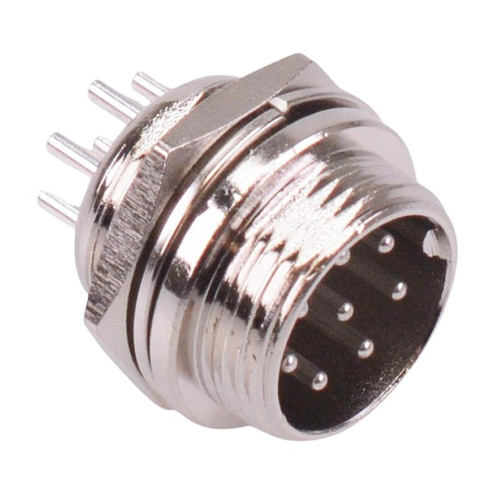 8 Way Male M16 Panel Mount Metal Circular Connector Socket 4A