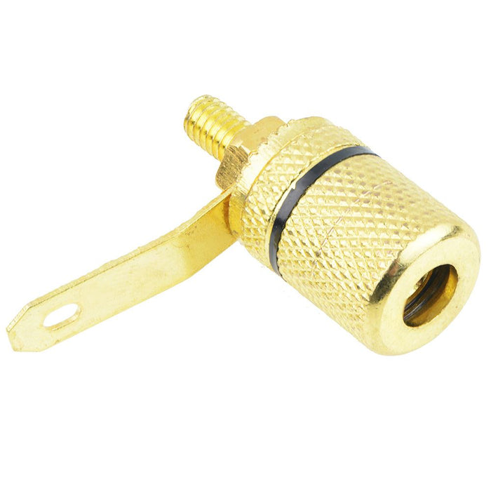 Gold Plated 4mm Black Binding Post