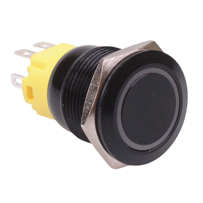 RGB 19mm Black Vandal Resistant Latching Metal Push Button Switch 12V