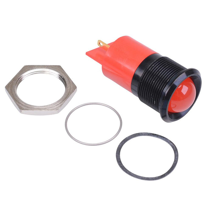 Q22P1CXXR2436EDL Red Prominent 22mm 24-36VDC LED Panel Indicator IP67 APEM
