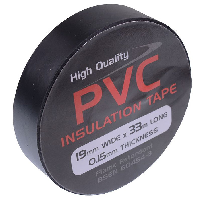 19mm x 33m Black PVC Insulation Tape