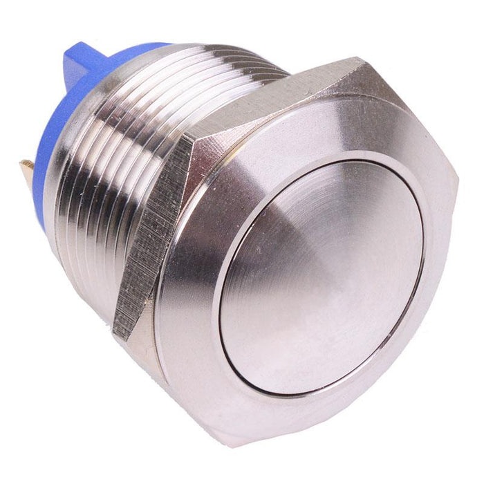 Off-(On) 19mm Domed Stainless Steel Vandal Resistant Push Button Switch 2A SPST