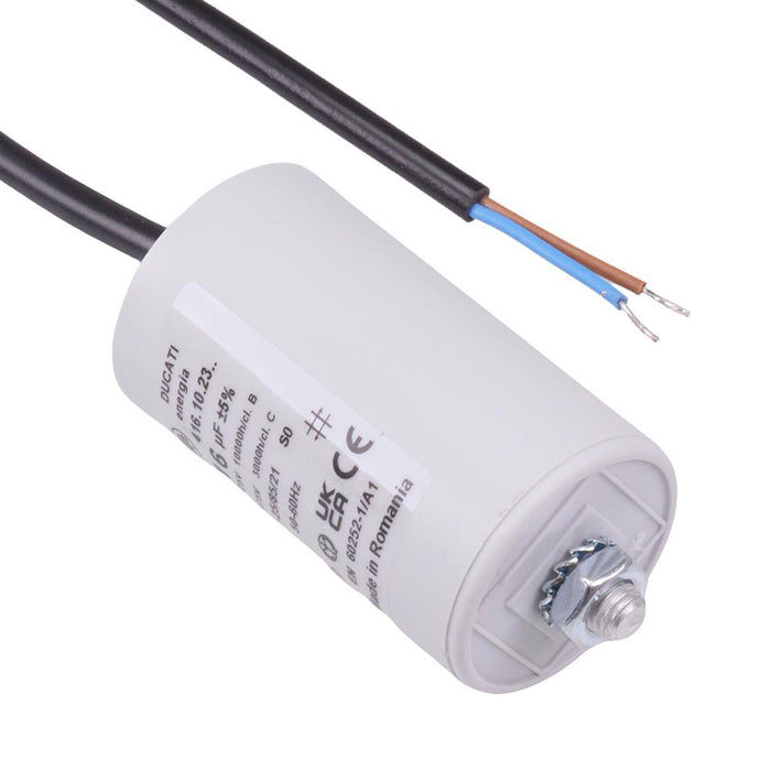 16uF Motor Run Prewired Capacitor Metallised Polypropylene 425V