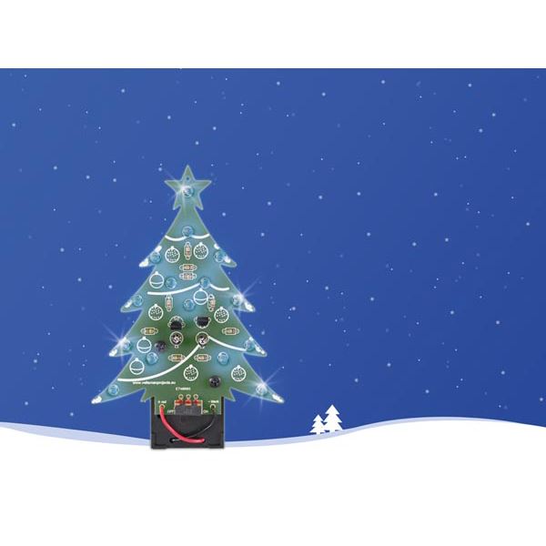 Blue Electronic Christmas Tree Soldering Kit WSSA100B