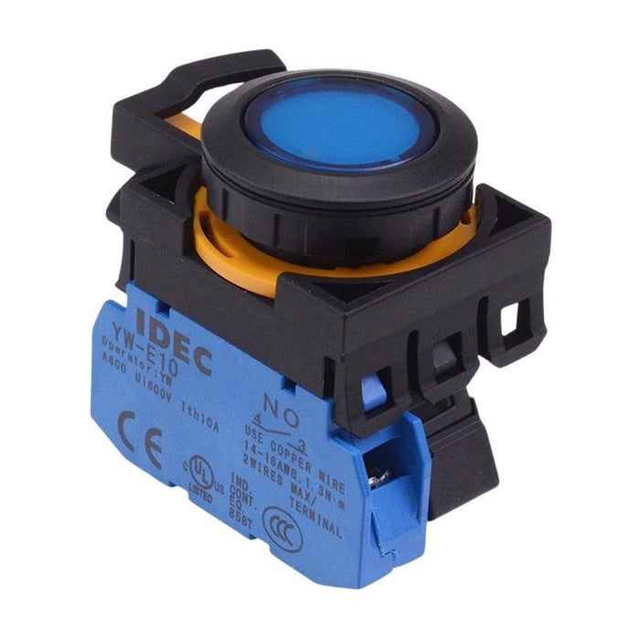 CW1L-A1E10Q4S Blue 24V illuminated Maintained Push Button Switch 1NO IP65 IDEC