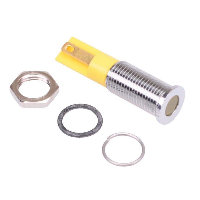 Q8F9CXXHY12E-X0237 Hyper Bright Yellow Flush 8mm 12VDC LED Panel Indicator IP67 APEM