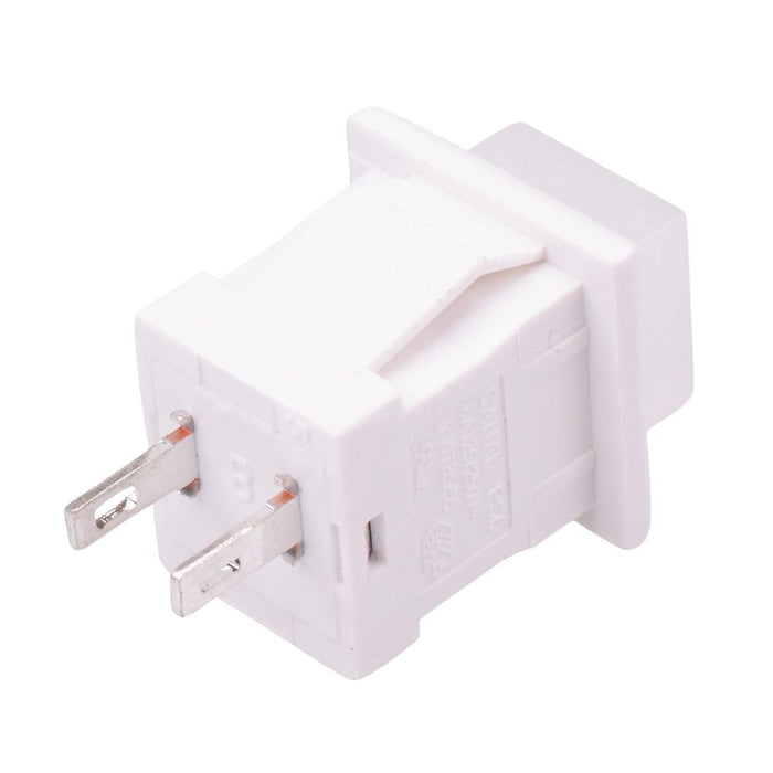 White Off-(On) Momentary Square Push Button Switch SPST 6A