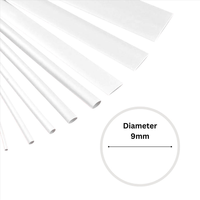 9mm x 1.2m White Heat Shrink Sleeve