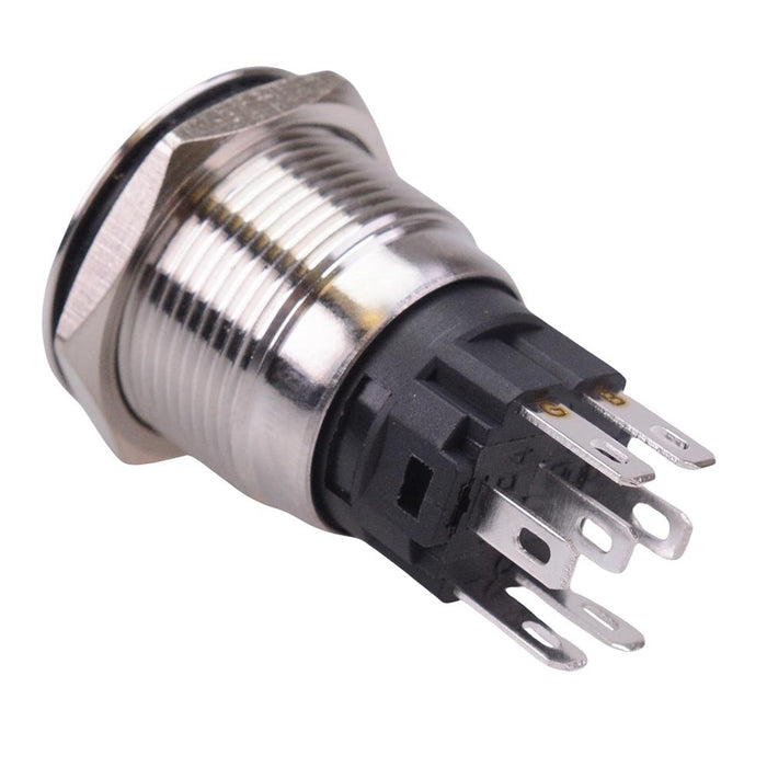 RGB Momentary 19mm Vandal Resistant Push Button Switch 12V SPDT
