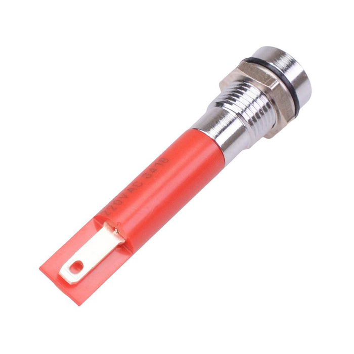 Q8R1CXXSR220E Super Bright Red Recessed 8mm 220VAC LED Panel Indicator IP67 APEM