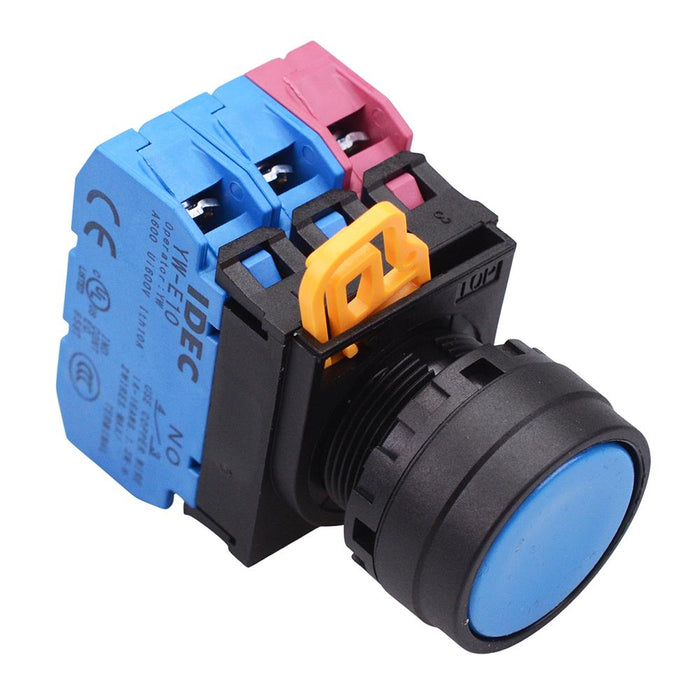 YW1B-A1E21S Blue 22mm Maintained Push Button Switch 2NO-1NC IP65 IDEC