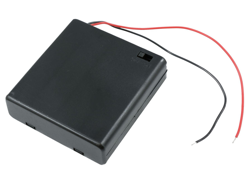 AA x 4 Enclosed Battery Holder with Switch
