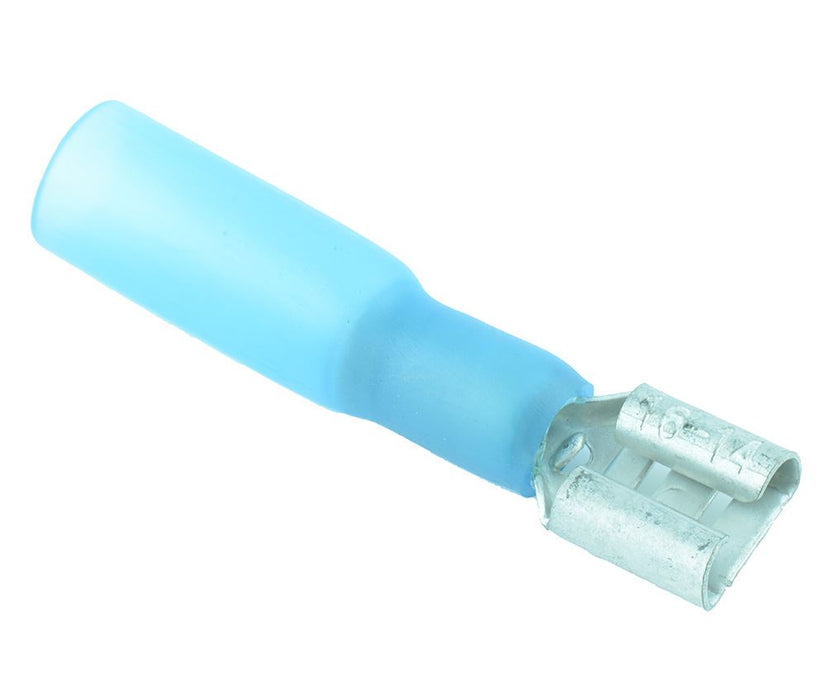 Blue Heat Shrink 6.3mm Female Spade Crimp Connector