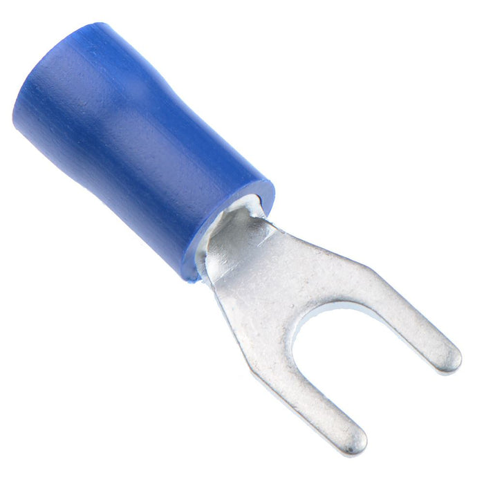 Blue 4.3mm Insulated Crimp Fork Terminal (Pack of 100)