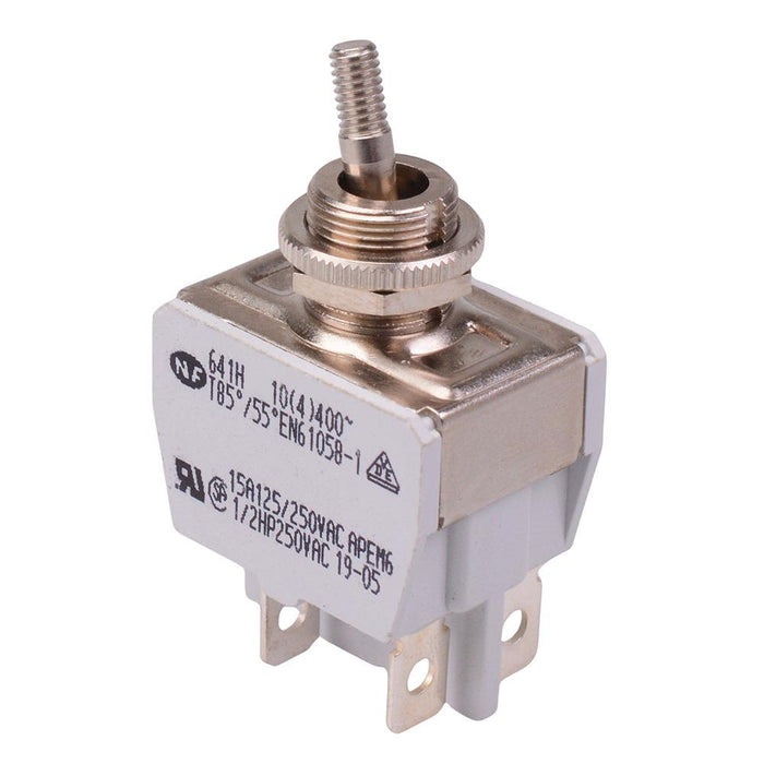 641H/2X2330 APEM On-Off 12mm Toggle Switch DPST 15A 250VAC