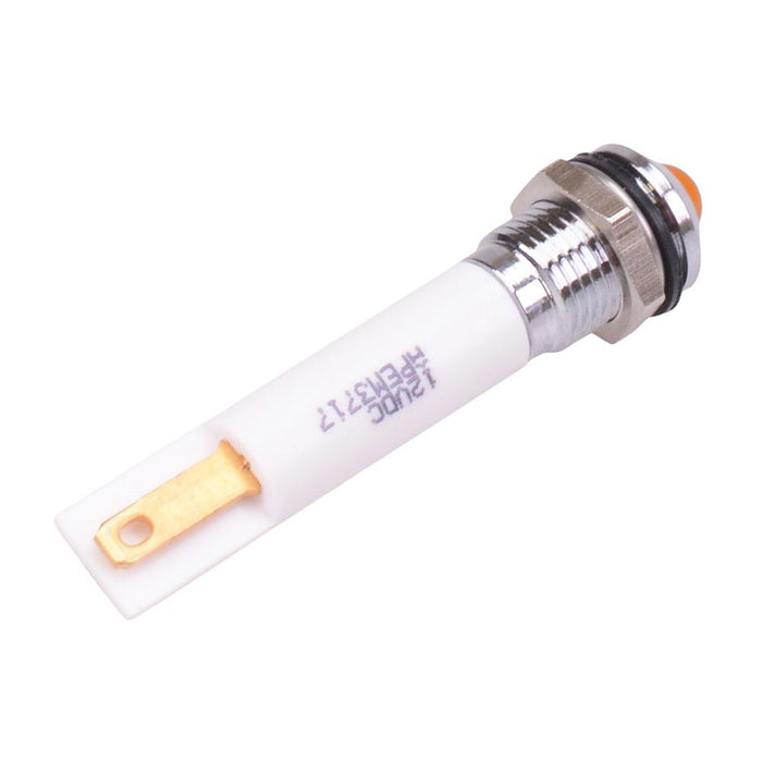 Q8P1CXXHO12E-X0350 Hyper Bright Orange Prominent 8mm 12VDC LED Panel Indicator IP67 APEM