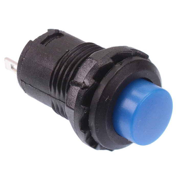 Blue 12mm Latching On-Off Switch SPST