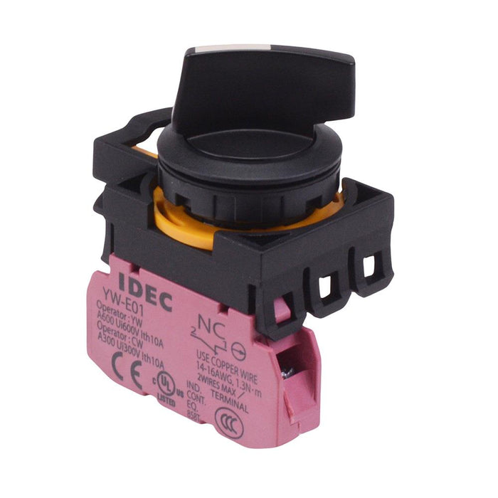 IDEC CW Series 2 Position Selector Switch 1NC IP65