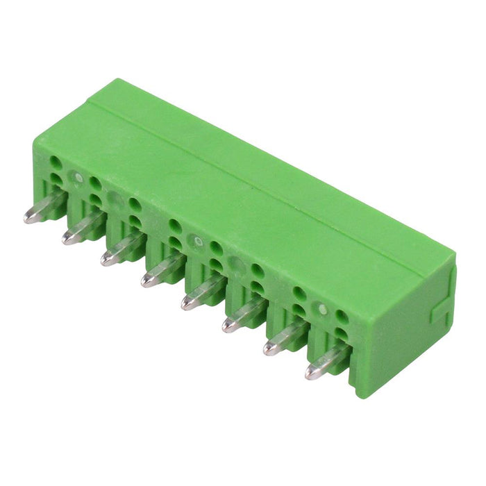 8-Way 3.5mm Vertical PCB Header Closed Ends Green 10A 300V