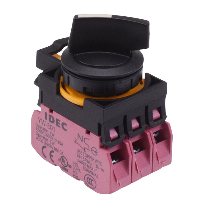 IDEC CW Series 2 Position Selector Switch 3NC IP65