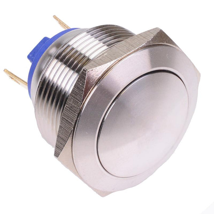 Off-(On) 22mm Domed Stainless Steel Vandal Resistant Push Button Switch 2A SPST