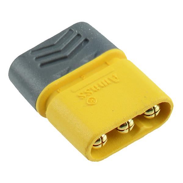 Male MR30 3 Pin Gold Plated Connector with Cap 15A Amass