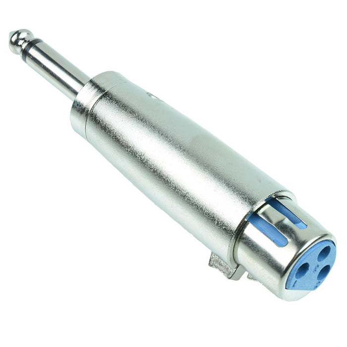 XLR Female 3 Pole To 6.3mm Mono Plug Adaptor Connector