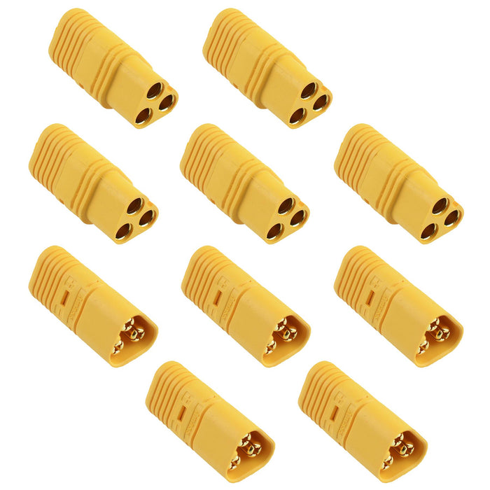 5 Pairs Male + Female MT60 3 Pin Gold Plated Connector 30A Amass