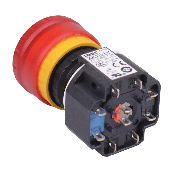 XA1E-LV313Q4R 24V illuminated 16mm Emergency Stop Switch 3NC-1NO IP65 IDEC