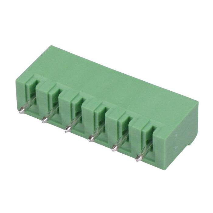 6-Way 5.00mm Horizontal PCB Header Closed Ends 15A 300V